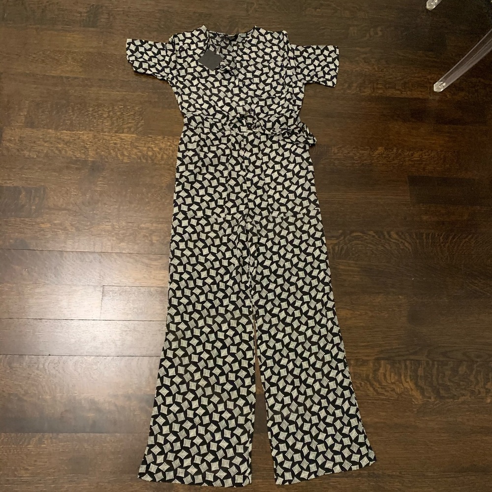 ASOS black patterned jumpsuit - Picture 3 of 3
